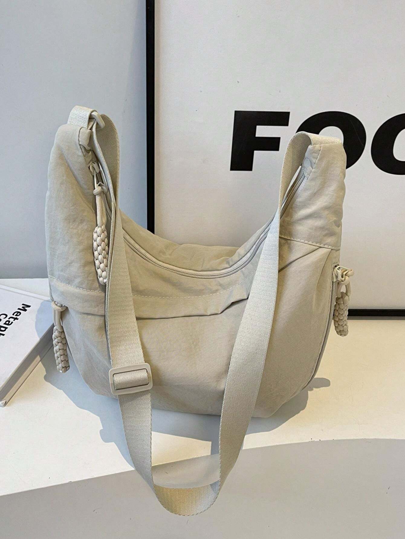 Minimalist Men's Sling Crossbody Bag, Casual One Shoulder Nylon