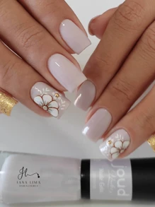 Big White Card With Rhinestones - 金色 - 查看 3