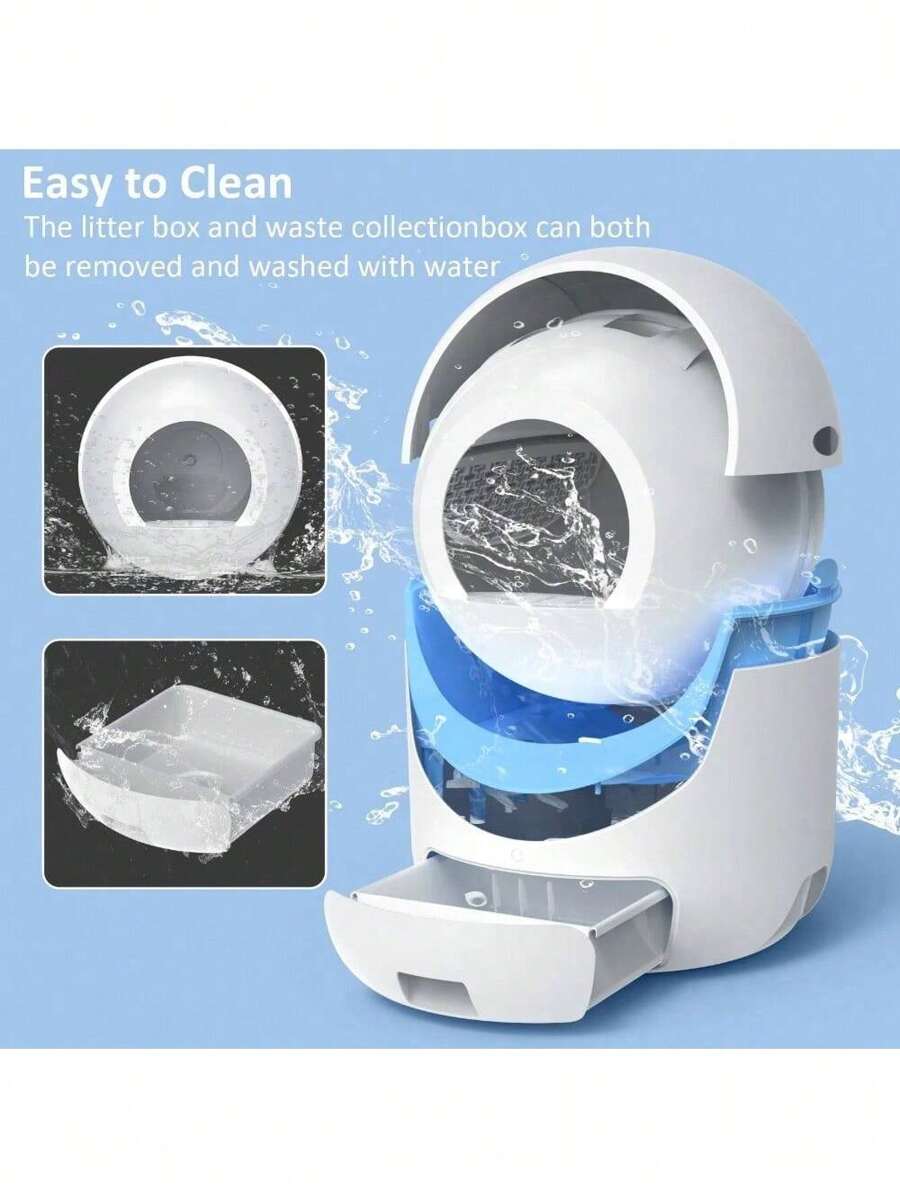 REDSASA Self Cleaning Cat Litter Box, Automatic Litter Box With 2.4G