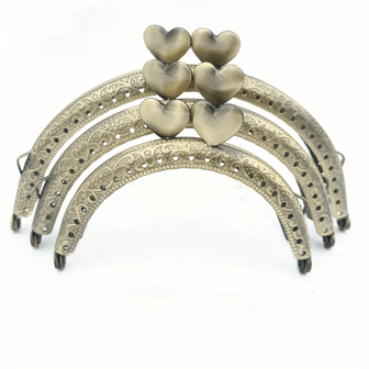 1pc Heart Shaped Lock Clasp Wallet Frame Handmade Bag Hardware Clips