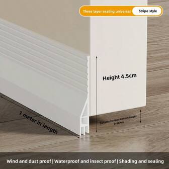 1 件装家用门缝密封条，门底隔音隔热密封条，卧室窗户防风条，TPE 材料门密封条