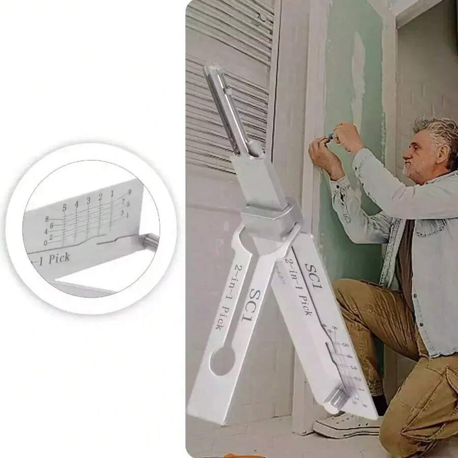 2 In 1 Hook And Pick Set SC1 For Car Repair Tool Multifunctional Best - 銀色 - 查看 1