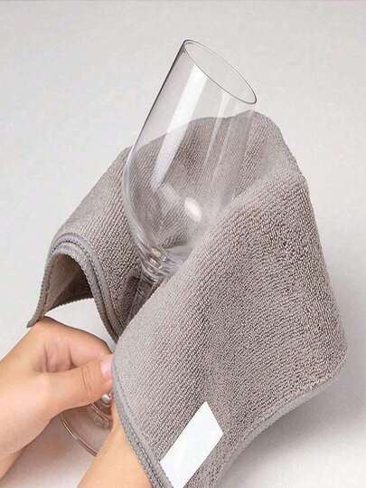 1 Stück / 5 Stücke graue flache Küchen-Geschirrtücher Set