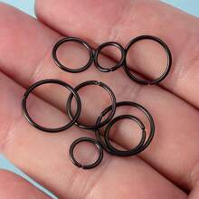 2Pcs 20G Unisex Thin Fake Septum Nose Ring Hoop,18G 16G Fashion G23 Titanium Hypoallergenic Labret Fake Lip Ring ﻿18K Gold Plated Cartilage Earrings Hoop Tragus Daith Helix Rook Conch Earring Women And Men Body Pierecing Jewelry