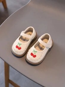1 paire de Chaussures mignonne de princesse pour tout-petits filles, avec patch et nœud papillon, à semelle souple. Légères et flexibles, conviennent pour le printemps, l'été, l'automne et l'hiver