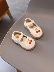 1 paire de Chaussures mignonne de princesse pour tout-petits filles, avec patch et nœud papillon, à semelle souple. Légères et flexibles, conviennent pour le printemps, l'été, l'automne et l'hiver