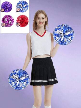 Cheerleader Pom Poms, Cheer  Pompom, 4-Finger Cheer Pom Pom For Sports Events
