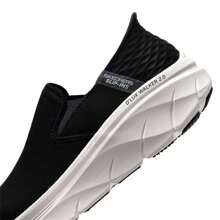 SKECHERS男鞋戶外鞋一腳穿黑色運動鞋緩震休閒鞋 - 黑色 - 查看 5