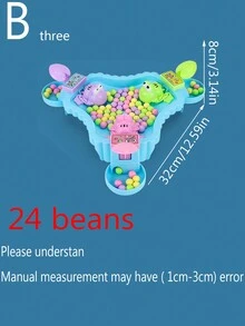 Parent-Child Interactive Tabletop Greedy Frog Bean Grab Game Toy - Multicolor - View 14