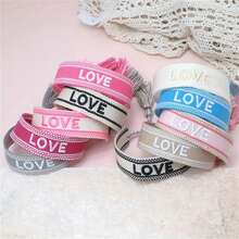 1 chiếc vòng tay bện dày hình chữ LOVE thủ công giản dị - Nhiều màu - Xem 9
