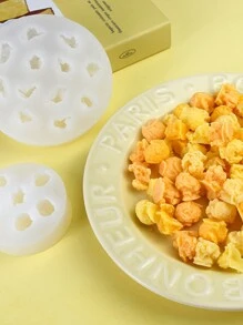 New 2pcs Popcorn Shape Silicone Candle Mold, DIY Homemade Candles Craft For Family