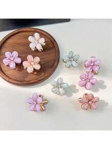 12 件混色套装，合金水晶花发夹，精致花发夹 - 彩色 - 查看 5