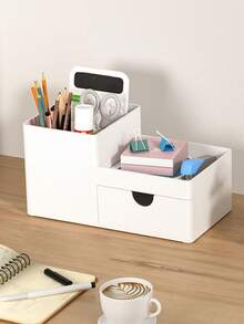 1 hộp đựng đồ trang điểm để bàn dung tích lớn sáng tạo & tươi mới. Hộp đựng đồ chắc chắn, gọn gàng, tiết kiệm không gian, hộp đựng đồ đa năng, hộp đựng đồ dùng văn phòng phẩm, nhiều loại có sẵn - Nhiều màu - Xem 6