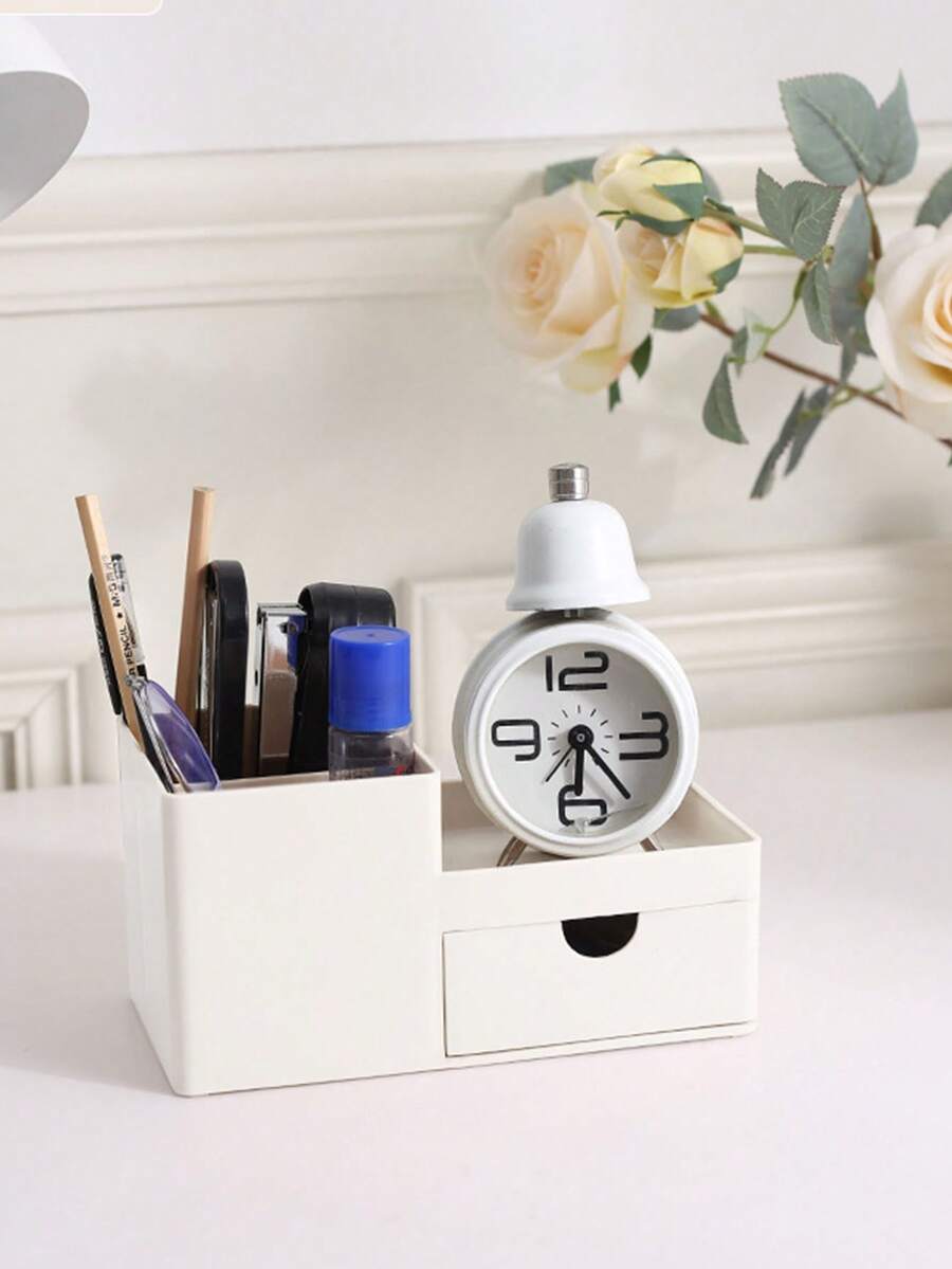 1 hộp đựng đồ trang điểm để bàn dung tích lớn sáng tạo & tươi mới. Hộp đựng đồ chắc chắn, gọn gàng, tiết kiệm không gian, hộp đựng đồ đa năng, hộp đựng đồ dùng văn phòng phẩm, nhiều loại có sẵn - Nhiều màu - Xem 1
