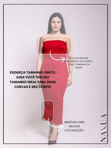 KIT 2 Long Strapless Sheath Dresses In Ribbed Fabric With Slit From P To GG With Padding And Elastic At The Back - Xanh đậm - Xem 3