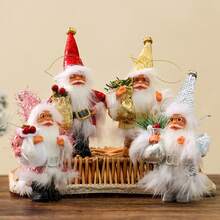 1 件，华丽的圣诞老人雕像：用于家庭、派对、三个庄严的站立圣诞老人装饰、大气的礼物摆件 - 彩色 - 查看 4