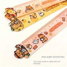 Righello in acrilico a forma di capibara: cartoleria scolastica carina, 18cm / 7,09 pollici, linee ondulate, righello diritto, forniture per ufficio, strumenti matematici, ritorno a scuola - kapibala - Visualizzare 11