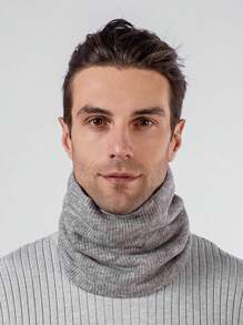 1pc Men's Autumn And Winter Cold-Resistant And Warm Neck Warmer, With Thermal Lined To Help Protect Against Harsh Outdoor Cold, A Warm Gift For Thanksgiving, Christmas, And New Year's