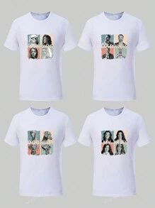 Camiseta personalizada con foto, reunión familiar personalizada en grupo, 4 cuadrículas de fotos de bebé/amigo/pareja/mascota, ropa de otoño, tops de mujer, otoño S, regalo de vacaciones, regalo del Día de San Valentín, regalo de Halloween, regalo de Acción de Gracias, regalo de Navidad, regalo de aniversario, regalo de boda, regalo para el mejor amigo