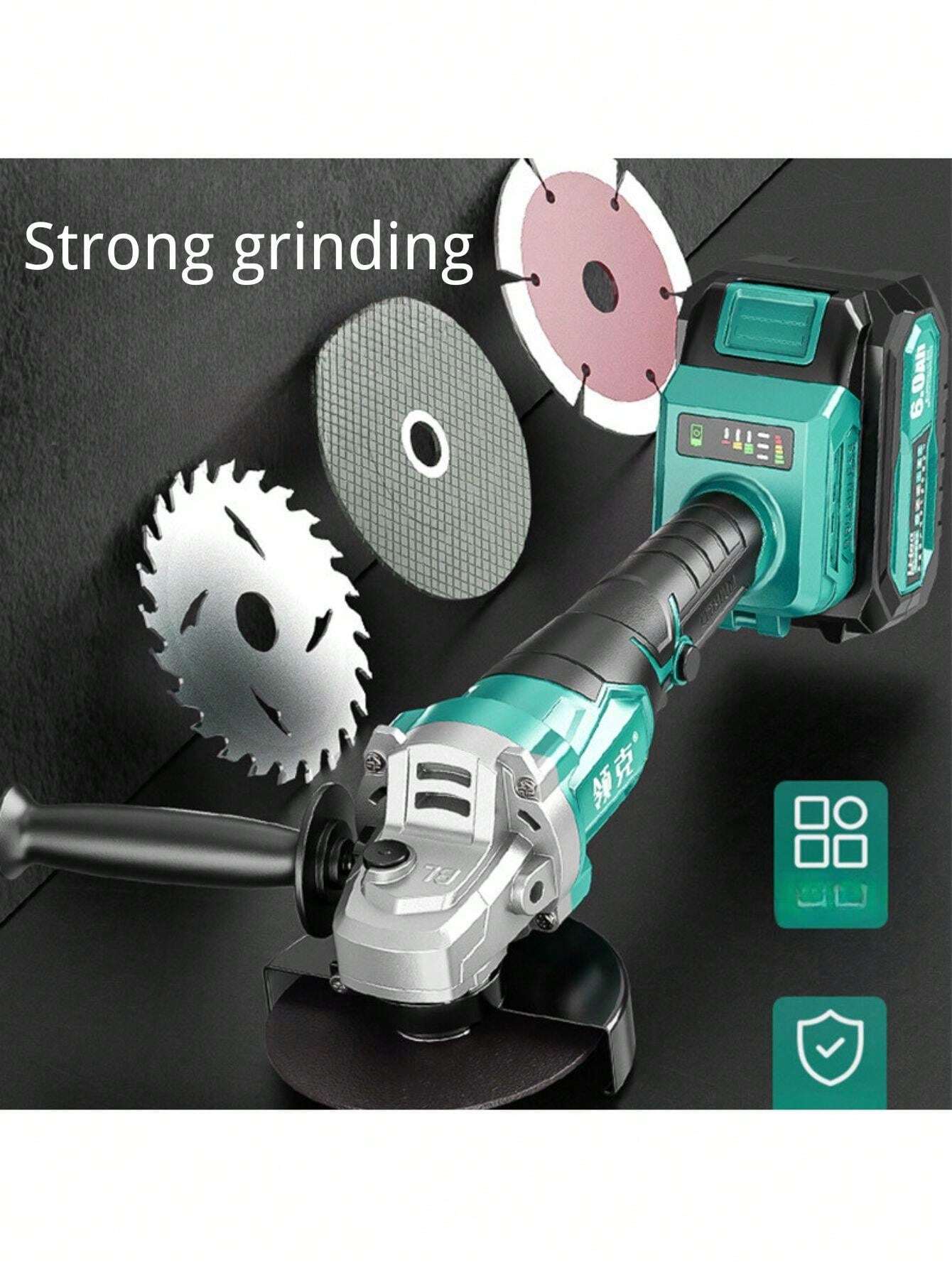 1 Piece Angle Grinder, Brushless Electric Grinding Tool,3 Gear