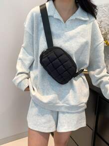 Quilted Puffy Waist Bag, Fashion, Super Comfy, Adjustable Crossbody Bag, Suitable For Women, Perfect For Running, Shopping, Hiking And Workout Organizer Storage Storage Bag Organization