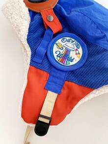 1 件飞行员帽，拼接设计，带可拆卸护目镜、护耳罩、保暖内衬、防风，适合滑雪、冬季骑行等户外运动 - 彩色 - 查看 8