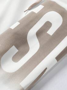 2 件套男士时尚连帽羊毛运动服秋冬季 - 白色 - 查看 6