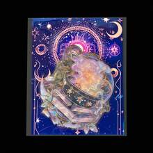 30 张神奇猫头鹰主题贴纸：日记贴纸紫色幻想铝箔贝壳装饰贴纸适用于 DIY 拼贴、手工制作、剪贴簿 - 彩色 - 查看 7