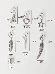 26 件银色交叉发带，女士复古辫子发夹，节日发型配饰，学校用品