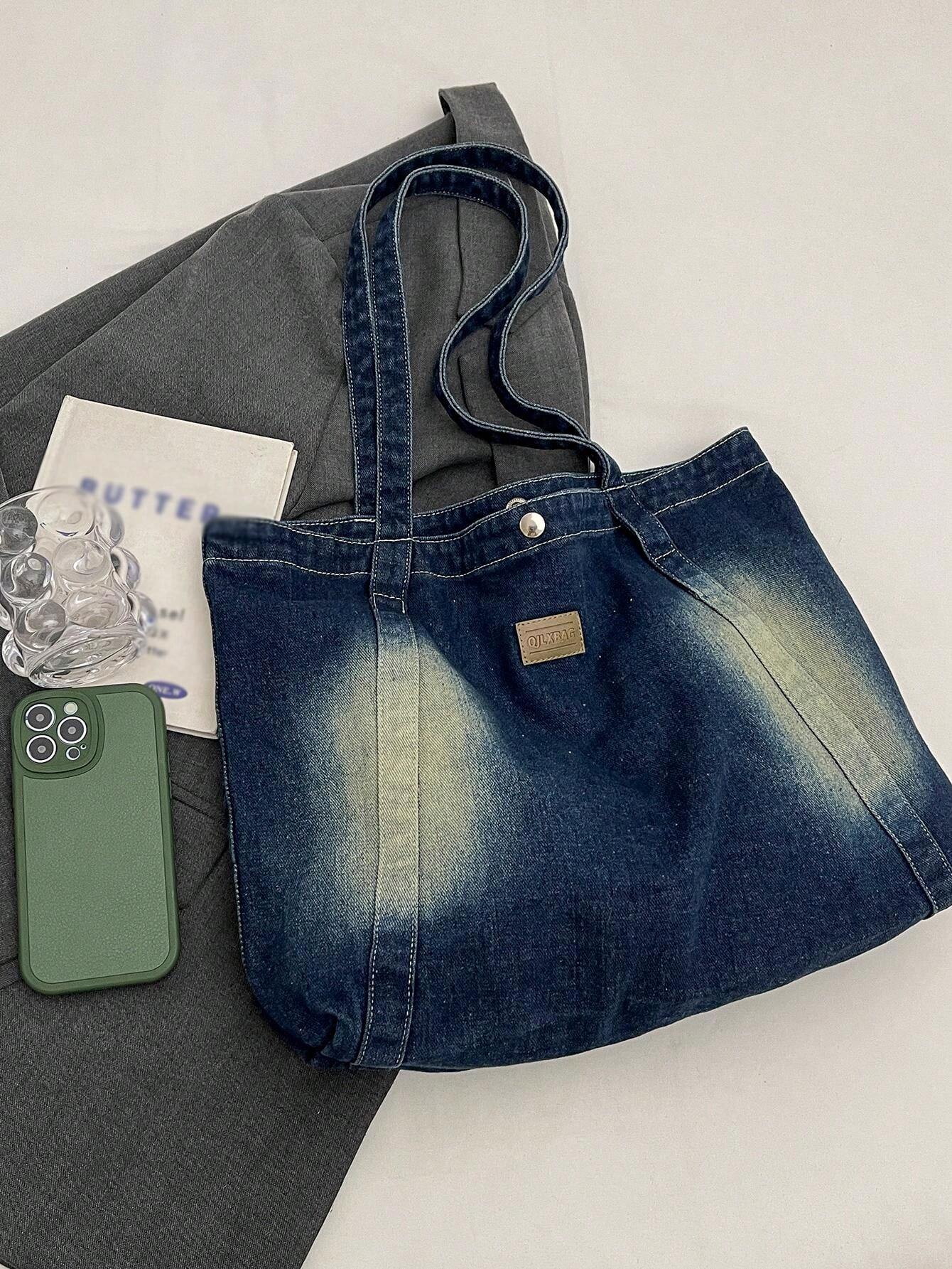 1pc Fashionable Casual Lightweight Large Capacity Shoulder Tote Bag