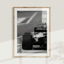 1 张无框海报、印刷品、F1 赛车背面图、黑白赛车墙画、照片、汽车海报、汽车摄影 - 彩色 - 查看 6
