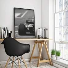 1 张无框海报、印刷品、F1 赛车背面图、黑白赛车墙画、照片、汽车海报、汽车摄影 - 彩色 - 查看 4