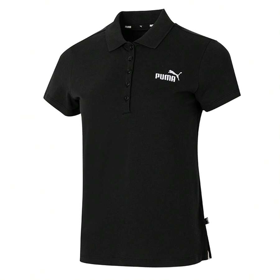 Puma POLO deportivo de manga corta para mujer, camisa POLO transpirable con logo bordado simple a la moda 630564-01