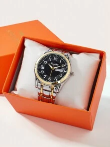 SUNLIFEX Business Casual Men's Wrist Watch, High-End Fashion, Elegant & Minimalist Design With Calendar Function, Water Resistant Quartz Movement, Comes With A Watch Gift Box And An Adjustable Strap