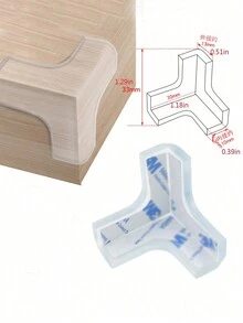 Gói 10/4, Miếng bảo vệ góc đồ nội thất hình chữ T trong suốt, Miếng bảo vệ góc chống va chạm bằng silicon dày cho cạnh bàn, Miếng bảo vệ góc bàn, Thiết bị chống va chạm - Nhiều màu - Xem 4
