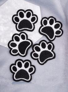 Bộ 5 miếng vá thêu hình bàn chân động vật, miếng dán ủi cho quần áo, áo khoác, túi xách, đồ trang trí dễ thương - Nhiều màu - Xem 7