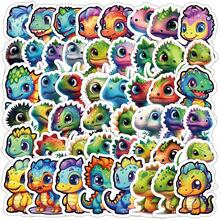 50张Q版宝宝恐龙系列旅行箱涂鸦贴纸手机壳笔记本电脑头盔滑板防水装饰贴DIY创意贴纸 - 彩色 - 查看 8