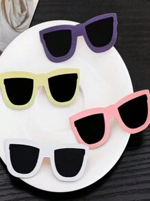 4 chiếc kẹp tóc kính mát sáng tạo và vui nhộn, kẹp tóc mái lệch - Nhiều màu - Xem 1