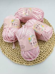 4pcs DIY Faux Leather Fabric Strips, Suitable For Crochet And Knitting - Total Weight 14.1 Oz (Approx. 390g/3.53oz), Length 36 Yards, Ideal For Making Bags, Blankets, Pillows And Rugs - Unique Metallic Colors, Polyester - Multicolor - View 20