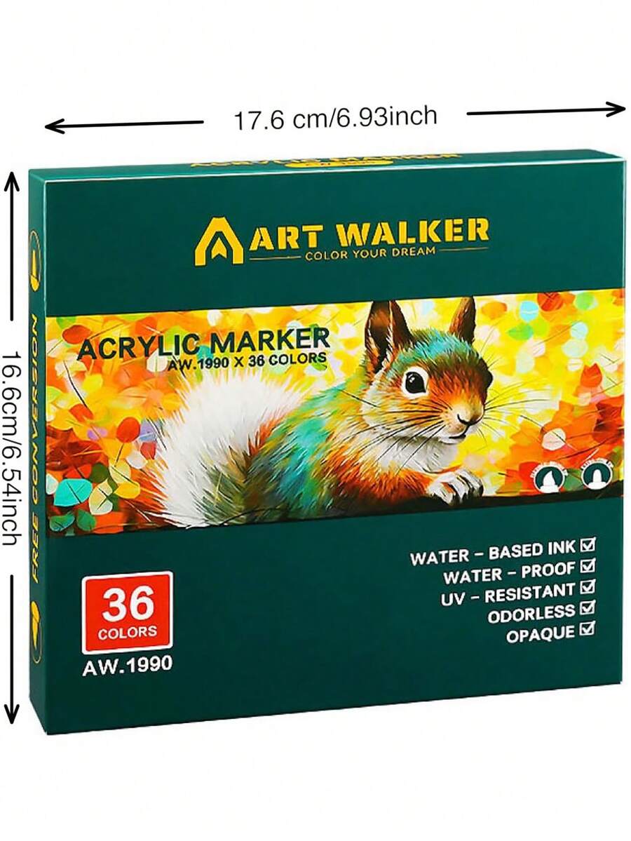 Acrylic Paint Pens, Dual Tip Acrylic Paint Markers With Brush Tip And