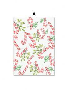 1 件圣诞树礼物圣诞老人幼儿园节日海报印刷品节日帆布画墙壁艺术图片儿童房家居装饰无框架 - 彩色 - 查看 8