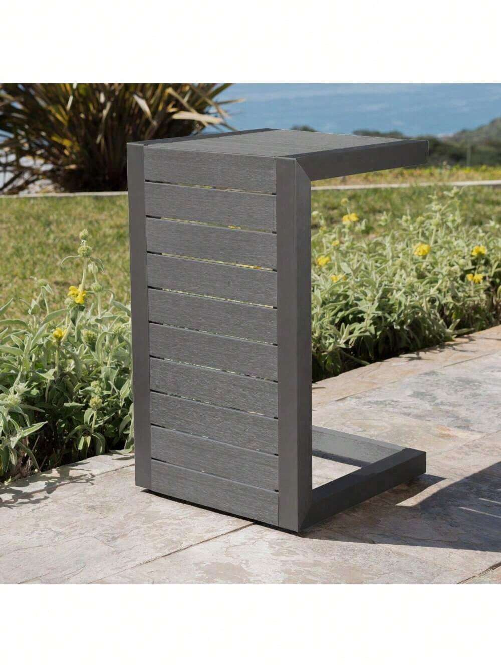 CAPE CORAL ALU CSHAPED TABLE GREY,Youngth SHEIN USA