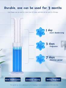 1/2/3/6pcs Pack Toilet Deodorizer, Floral Fragrance Gel Toilet Cleaner, Bathroom Freshener