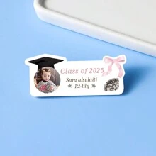 1pc Customized Name Tag, Photo, Occupation Personalized Name Badge, Teacher Name Badge, Nurse Name Badge, Teacher Gift, Nurse Gift, Graduation Gift, Graduation Lapel Pin, 2025 Graduation Lapel Pin - Brooch Badge, Back To School Season