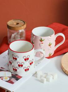 1 件 600 毫升圣诞老人陶瓷杯，大容量圣诞卡通图案咖啡杯，圣诞老人、雪人、胡桃夹子、圣诞糖果、圣诞鸟图案热牛奶杯，适合圣诞派对饮料，大号早餐/酸奶杯，礼物和家居装饰返校 - 彩色 - 查看 8