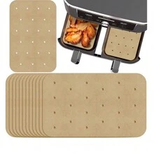 100pcs Disposable Air Fryer Parchment Paper, Round Oil-Proof Paper For Air Fryer, Baking, Cooking And Outdoor Grilling