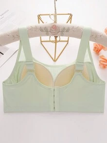 Áo ngực ren hoa Bandeau không gọng 4 hàng móc cài phía trước cho nữ - Nhiều màu - Xem 3