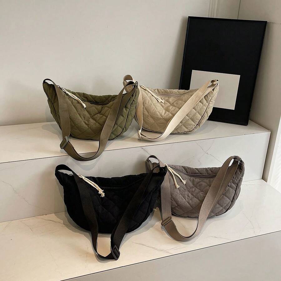 Túi xách màu trơn thời trang & đa năng, thích hợp cho kỳ nghỉ, du lịch và trang phục thường ngày, sức chứa lớn & thiết kế đa chức năng - màu đen - Xem 1