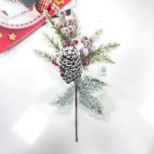 Christmas Simulation Pine Needles, Pine Cones, Red Fruit Branches, Christmas Decorations, Flower Arrangements