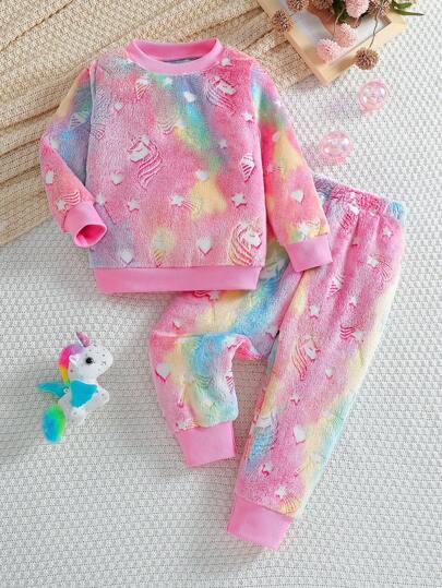 Young Girl Winter Thermal Lined Casual Leggings Set